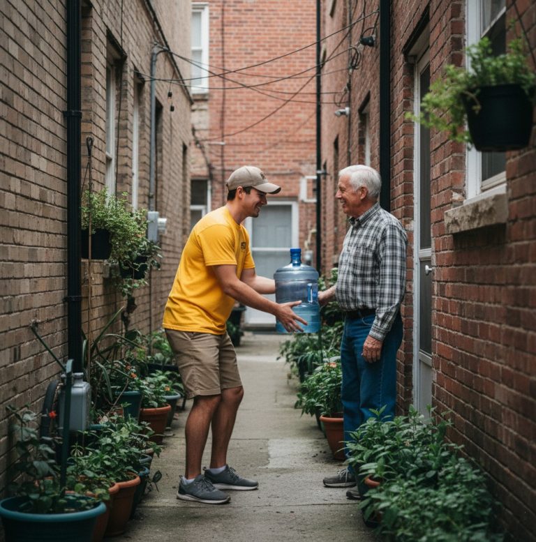 Un hombre de 75 años hacía un pedido de 14 cajas de agua mineral todos los días. El repartidor sospechó y llamó a la policía. Al abrirse la puerta, todos quedaron en shock.