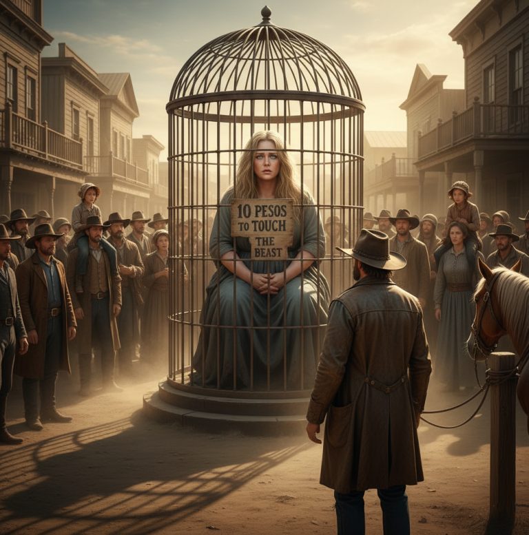 Todos temían a la Viuda Gigante en la Jaula, hasta que el Vaquero la Compró y le dijo…