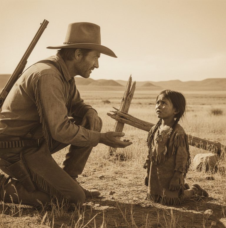 Un VAQUERO ayudó a un niño APACHE hambriento. Al día siguiente, 200 guerreros llegaron a su granero….