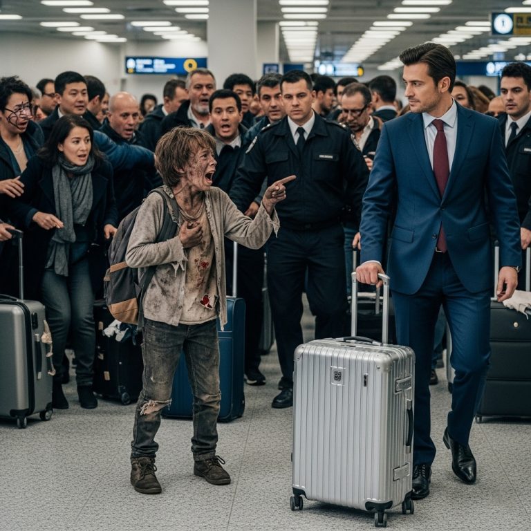 “¡No subas al avión! ¡Va a explotar!” – Gritó un niño sin hogar a un empresario rico, y la verdad dejó a todos sin palabras…