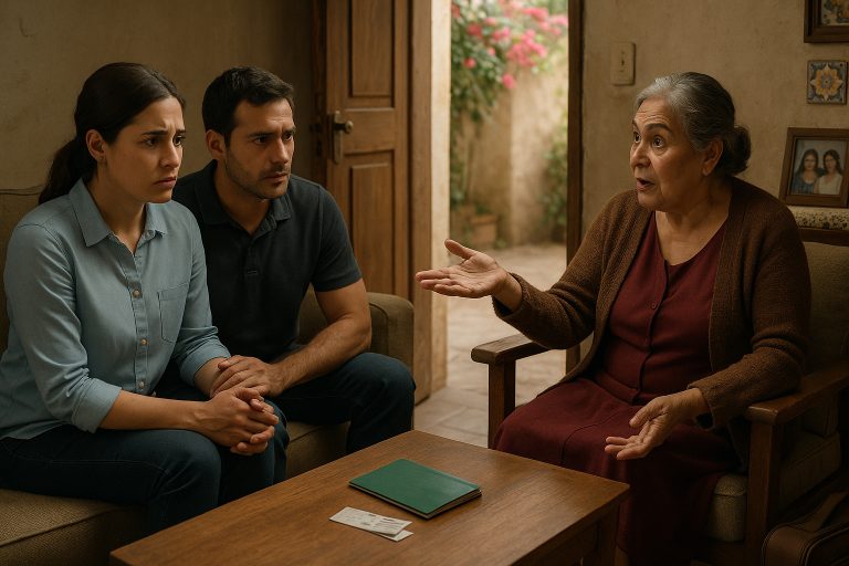 No me atrevía a gastar nada, envié todo el dinero a mi suegra en el pueblo para ahorrar, y el día que anuncié que íbamos a comprar una casa, viajamos más de cien kilómetros para pedirle el dinero de vuelta… y me quedé helada con su respuesta.