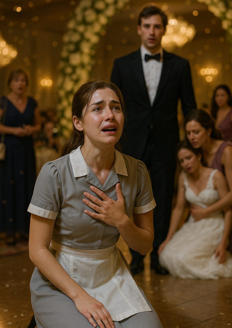 Contraté a una empleada doméstica joven, bonita y trabajadora; cada día dejaba la casa reluciente, pero el día de la boda de mi hijo, de pronto corrió hacia el escenario, se arrodilló y confesó una verdad impactante que hizo estallar el salón entero…