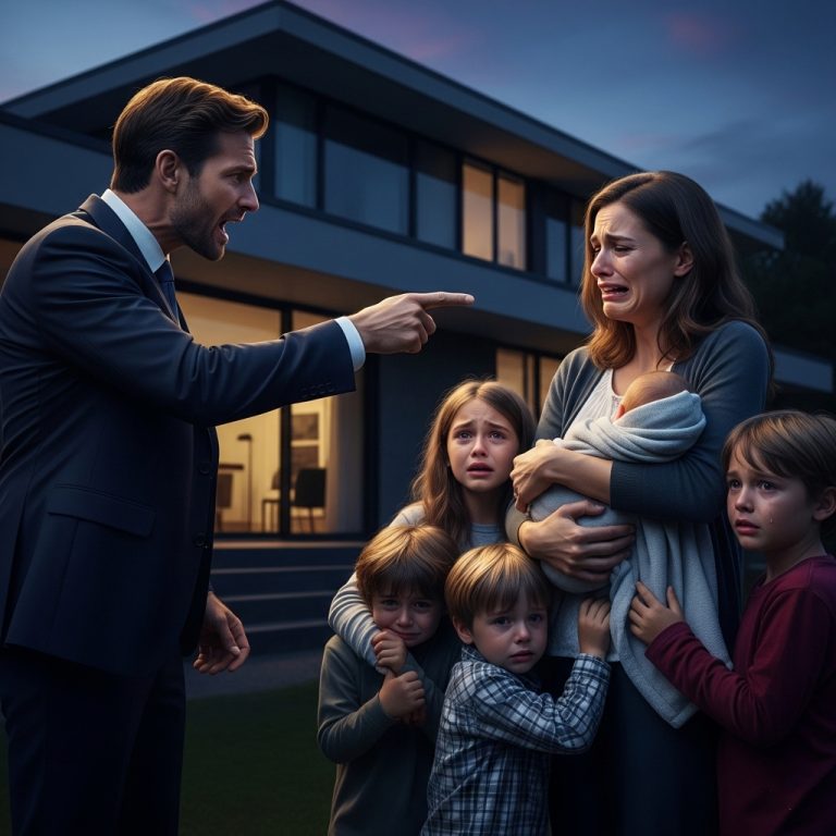 EXPULSÓ A SU ESPOSA Y A SUS 5 HIJOS DE CASA… ¡PERO CUANDO REGRESÓ HUMILLADO, TODO HABÍA CAMBIADO!…