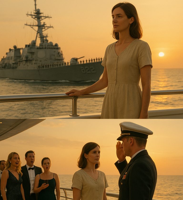 Se Burlaron de la Mujer en el Yate de Lujo — Luego Quedaron Helados Cuando un Destructor Naval le Hizo un Saludo