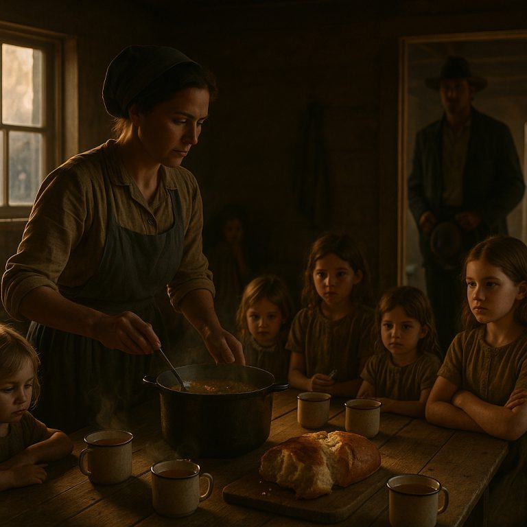 Una viuda fue contratada para cocinarle a 6 Niños y a su Padre… Y se convirtió en Su Madre…