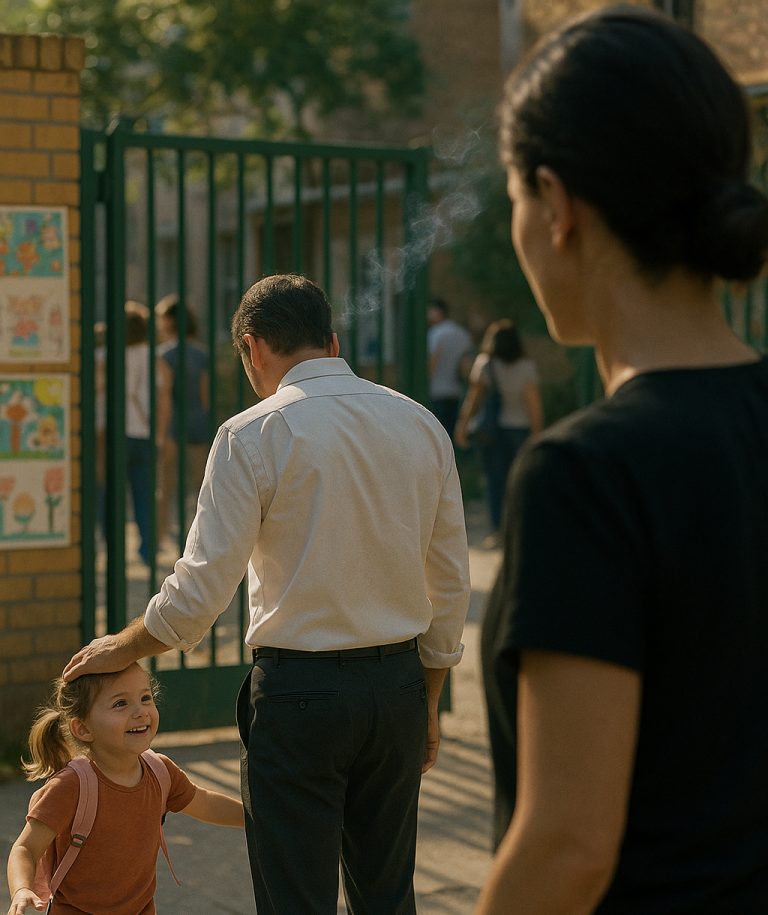 Mi esposo fallecióo hace medio año y yo estaba planeando volver a casarme para tener a alguien que me ayudara. Pero, de repente, durante la última semana, mi hija de 4 años volvía del colegio y me decía: “Vi a papá en la escuela”. Fui a seguirla en secreto y se me heló la sangre cuando vi…