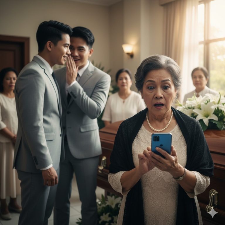 Sa libing ng asawa ko, nakatanggap ako ng text mula sa isang hindi kilalang numero: “Buhay pa ako. Huwag kang magtiwala sa mga bata.” Akala ko malupit na biro iyon.