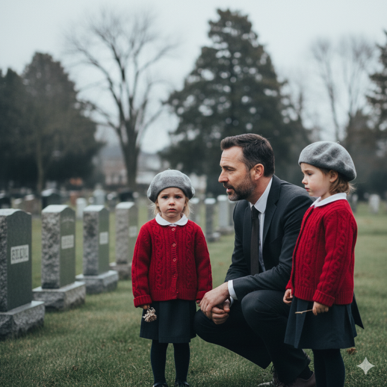 Un millonario vio a dos chicas llorando en la tumba de su exesposa, quienes se sorprendieron al verlas.