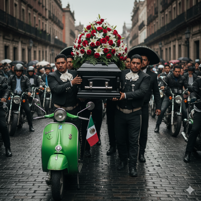 Ningún niño se va solo: El último viaje de Tomás Lucero La mañana del funeral de Tomás Lucero amaneció fría y gris, como si el cielo se negara a brillar para un niño que había conocido demasiado pronto la oscuridad. En la capilla de la funeraria Paz Eterna, Emilio Pardo, el director, aguardaba solo junto al pequeño féretro blanco. Habían pasado dos horas y nadie había venido a despedirse de Tomás. Nadie, excepto Emilio, que sentía una impotencia amarga y rabiosa.  Tomás tenía diez años y había pasado los últimos tres luchando contra una leucemia que finalmente lo venció. Su abuela, la única que lo visitaba en el hospital, había sufrido un infarto el día antes del entierro y ahora yacía inconsciente en la UCI. Los Servicios Sociales aseguraron que habían cumplido su deber, la familia de acogida se desentendió y la parroquia se negó a oficiar la ceremonia por ser hijo de un asesino. Así, Tomás estaba a punto de ser enterrado solo, con apenas un número por lápida en un nicho municipal.          Emilio, desesperado, llamó a Manolo, un viejo amigo y miembro de los Jinetes Nómadas. “Manolo, necesito ayuda”, dijo con la voz rota. “Tengo aquí a un niño que nadie quiere enterrar. Su padre está en la cárcel por asesinato. Nadie vendrá”.  Manolo no lo dudó. Recordó cómo Emilio había tratado a su esposa con dignidad cuando el cáncer la llevó. Le debía ese favor y mucho más. “Dame dos horas”, prometió antes de colgar.  Manolo tocó la bocina en el local del club. En minutos, la sala principal se llenó de moteros. “Hermanos, hay un niño que va a ser enterrado solo porque su padre está en prisión. Murió de cáncer. Nadie lo reclama. Nadie lo llorará. Yo voy a su funeral. No obligo a nadie, pero si creen que ningún niño merece irse solo, acompáñenme”.  El silencio fue absoluto. El Viejo Oso rompió el hielo: “Mi nieto tiene diez”. Martillo añadió: “El mío también”. Ron murmuró: “Mi chico tendría diez, si el conductor borracho no lo hubiera…”. No hizo falta decir más.  Miguelón, el presidente, se levantó: “Llamad a los otros clubs. Esto no va de territorios ni parches. Va de un niño”.  Las llamadas se multiplicaron. Águilas Rebeldes, Caballeros de Acero, Demonios del Asfalto, clubs que no se hablaban desde hacía años, todos respondieron igual: “Allí estaremos”.  Cuando Manolo llegó a la funeraria, Emilio lo esperaba fuera, abrumado. “No me refería a esto…”, murmuró al escuchar el rugido de las motos. Primero llegaron los Nómadas, luego las Águilas, los Caballeros, los Demonios. El aparcamiento y las calles cercanas se llenaron de motos: trescientas doce, según Miguelón.  La capilla se llenó de moteros. Hombres duros, muchos con lágrimas en los ojos, pasaron ante el féretro. Alguien dejó un peluche, otro una moto de juguete. Pronto había ofrendas: juguetes, flores, una chaqueta de cuero con “Jinete Honorario” bordado. Lápida, un veterano de las Águilas, dejó una foto de su hijo Javier, fallecido por leucemia a la misma edad: “Ahora no estás solo, Tomás. Javier te enseñará el camino arriba”.  Uno a uno, los moteros hablaron, no de Tomás, sino de hijos perdidos, de inocencia robada, de que ningún niño merece morir solo por los pecados de su padre.  Entonces Emilio recibió una llamada. Volvió pálido. “La prisión”, dijo. “Marcos Lucero… lo sabe. Sobre Tomás. Sobre el funeral. Los guardias lo vigilan por riesgo de suicidio. Pregunta si… si alguien vino por su hijo”.  Miguelón se levantó: “Ponlo en altavoz”. Emilio dudó, pero lo hizo. Una voz quebrada llenó la capilla: “¿Hola? ¿Hay alguien? Por favor, ¿hay alguien con mi niño?”.  Miguelón respondió con firmeza: “Habla Miguel Watson, presidente de los Jinetes Nómadas. Aquí hay trescientas doce motos de diecisiete clubs diferentes. Todos vinimos por Tomás”.  Silencio. Luego, sollozos desgarradores de un hombre que lo había perdido todo. “Le encantaban… las motos”, balbuceó Marcos. “Antes de que lo arruinara todo. Tenía una Harley de juguete. Dormía con ella. Decía que quería ser motero de mayor”.  “Lo será”, prometió Miguelón. “Con nosotros. Cada Memorial, cada ruta benéfica, cada vez que arranquemos, Tomás irá con nosotros. Lo juro en nombre de todos los clubs aquí”.  “No pude ni despedirme”, susurró Marcos. “Ni abrazarlo. Ni decirle que lo amaba”.  “Díselo ahora”, intervino Manolo. “Nosotros nos aseguraremos de que lo oiga”.  Los siguientes minutos fueron la despedida de un padre. Marcos habló de los primeros pasos de Tomás, de su amor por los dinosaurios, de su valentía en el hospital. Se disculpó mil veces por no estar, por sus errores, por no poder protegerlo.  Al terminar la llamada, todos sabían que algo había cambiado. Tomás no sería enterrado solo. El cortejo motero acompañó el féretro hasta el cementerio. Cientos de motores rugieron, acompañando al niño en su último viaje. Al sepultarlo, Miguelón colocó la chaqueta de “Jinete Honorario” sobre la tumba.  Esa noche, los guardias de la prisión informaron que Marcos Lucero no intentó suicidarse. En cambio, pidió papel y lápiz. Escribió una carta a su hijo, agradeciendo a los moteros por darle la despedida que él no pudo dar.  Hoy, cada vez que los Jinetes Nómadas arrancan sus motos, el viento parece llevar la risa de un niño que, por fin, puede volar libre. Ningún niño se va solo bajo tierra. Y Tomás Lucero, motero honorario, siempre cabalgará con ellos.