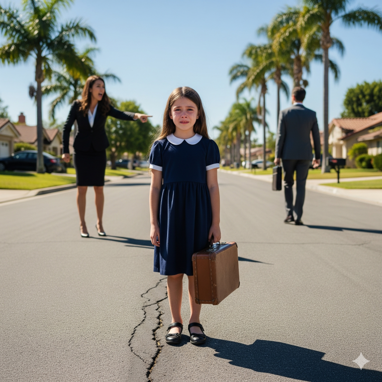 Después del funeral de su padre en California, una niña es dejada en la calle por su madrastra — pero un abogado millonario aparece de repente y descubre un testamento oculto.