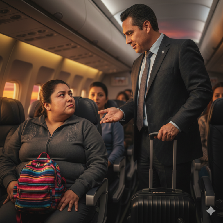 El pasajero de primera clase se burló de su apariencia, se arrepintió momentos después
