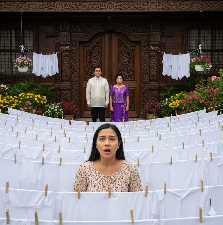 Mi esposo se fue a un viaje de negocios, pero cuando visité a mis suegros, me quedé en shock al ver pañales de bebé colgados por todo el patio