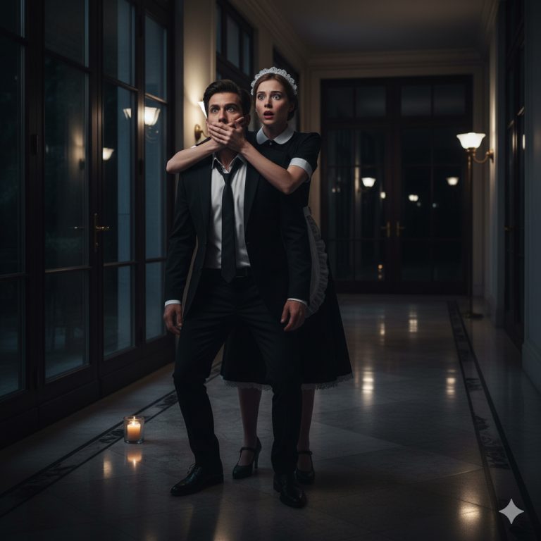 Un millonario llega tarde a casa y su criada le dice que guarde silencio — La razón te sorprenderá…