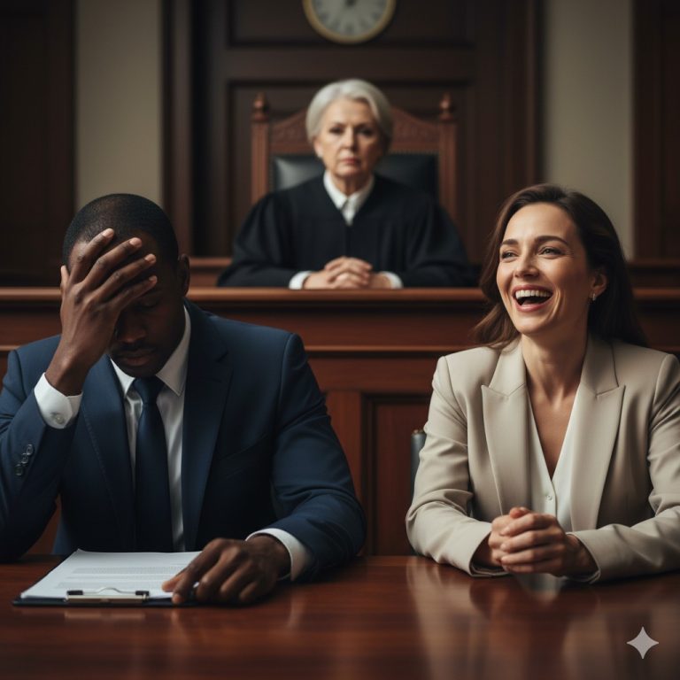 Cuando puse la pluma sobre el papel para firmar el divorcio, ella me llamó “basura negra”… yo me entristecí, pero solo sonreí…