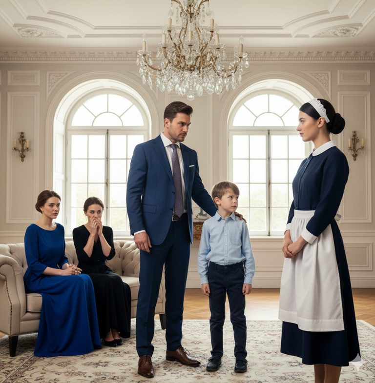 “Un CEO millonario le pidió a su hijo que eligiera una madre entre las socialités, pero él eligió a la empleada doméstica.”