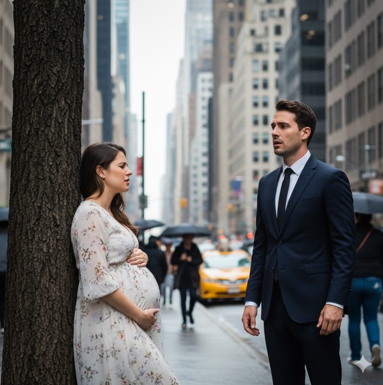 “NO TENGO A DÓNDE IR”, DIJO LA MUJER EMBARAZADA… PERO EL MILLONARIO HIZO LO INESPERADO