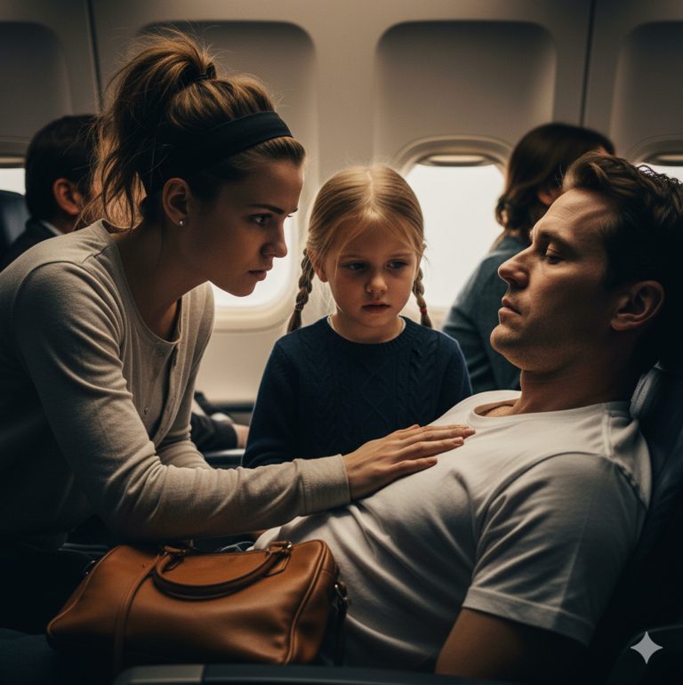 “Niña salva a hombre rico en avión, pero su revelación la deja en lágrimas.”