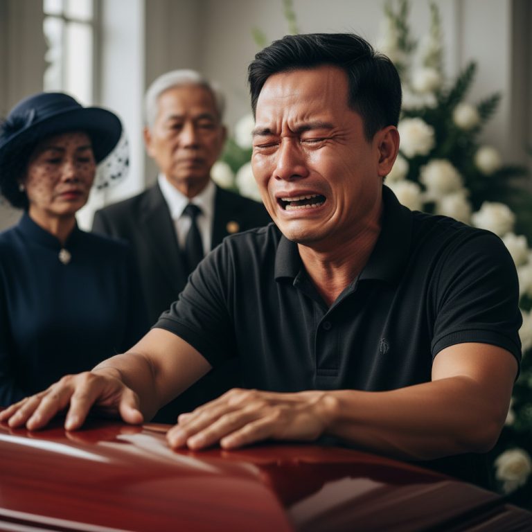 La esposa murió de un infarto, y en medio del funeral el esposo olvidó su teléfono en el ataúd… pero a medianoche ocurrió lo impensables