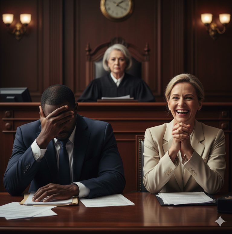 Cuando puse la pluma sobre el papel para firmar el divorcio, ella me llamó “basura negra”… yo me entristecí, pero solo sonreí…