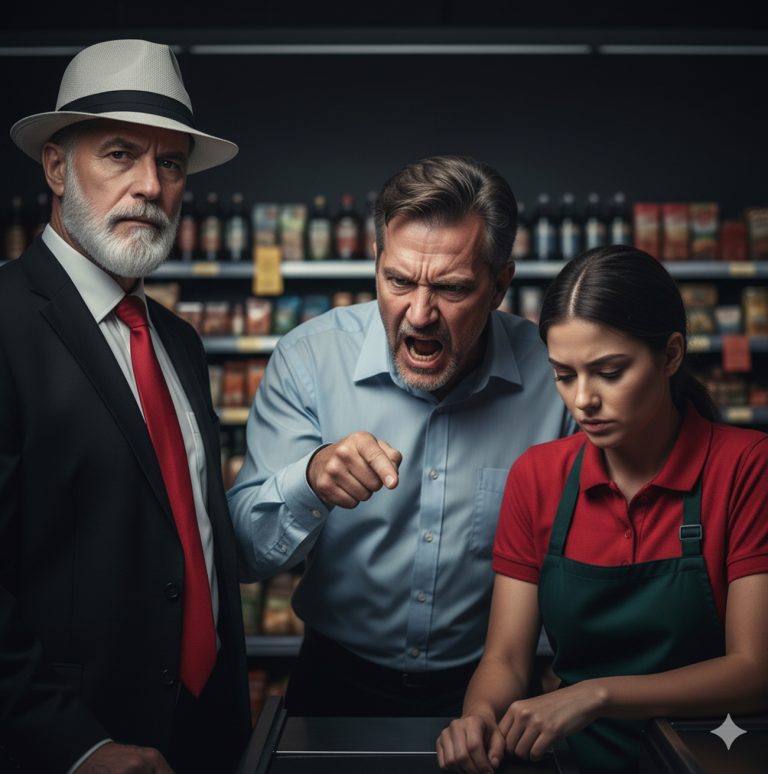 Millonario disfrazado visita su tienda y descubre al gerente humillando a la cajera