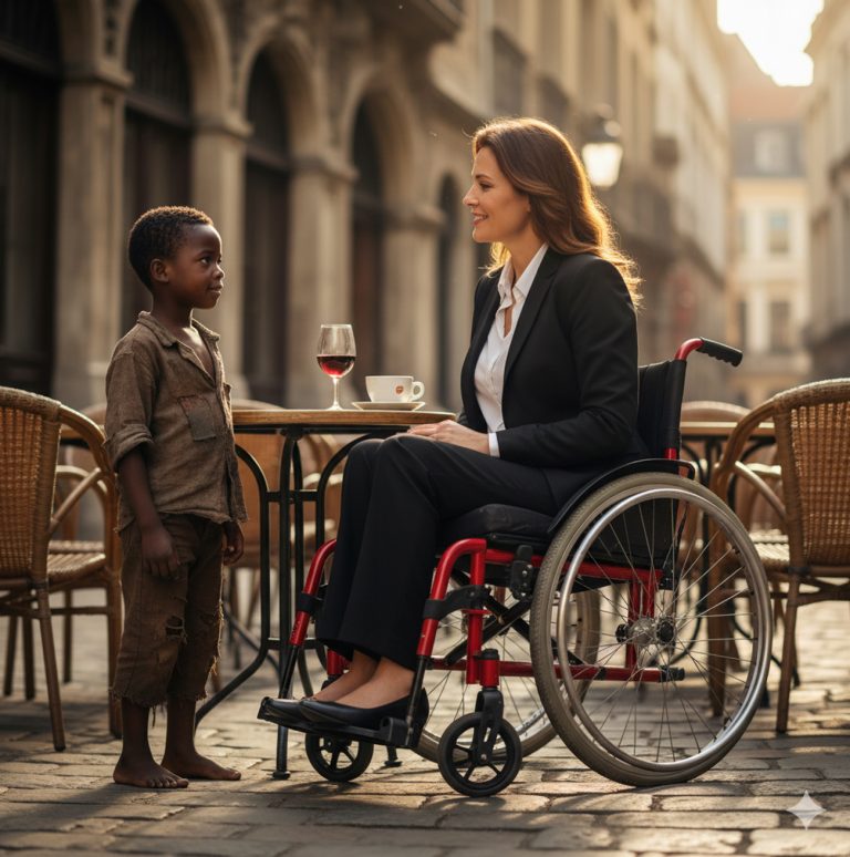 Niño Negro Pobre A MILLONARIA Paralizada: “Te CuRO Por Tus SOBRAS” – Ella Ríe… Y Luego Todo Cambia