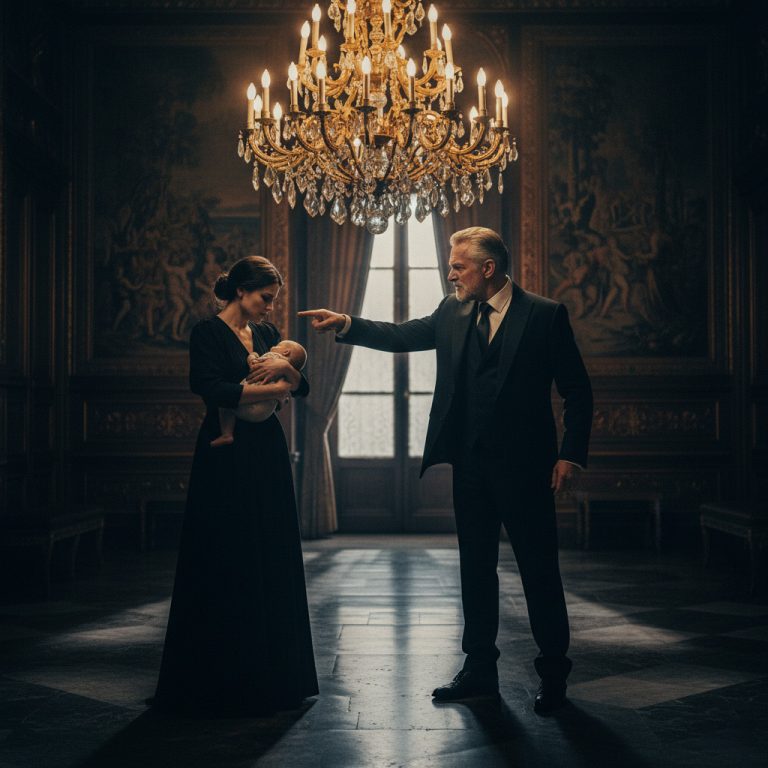 “Él no es mi hijo”, declaró fríamente el millonario, su voz resonando en el vestíbulo de mármol. “Prepara tus cosas y vete. Los dos.” Señaló la puerta. Su esposa abrazó con fuerza a su bebé, con lágrimas llenándole los ojos. Pero si tan solo él hubiera sabido…