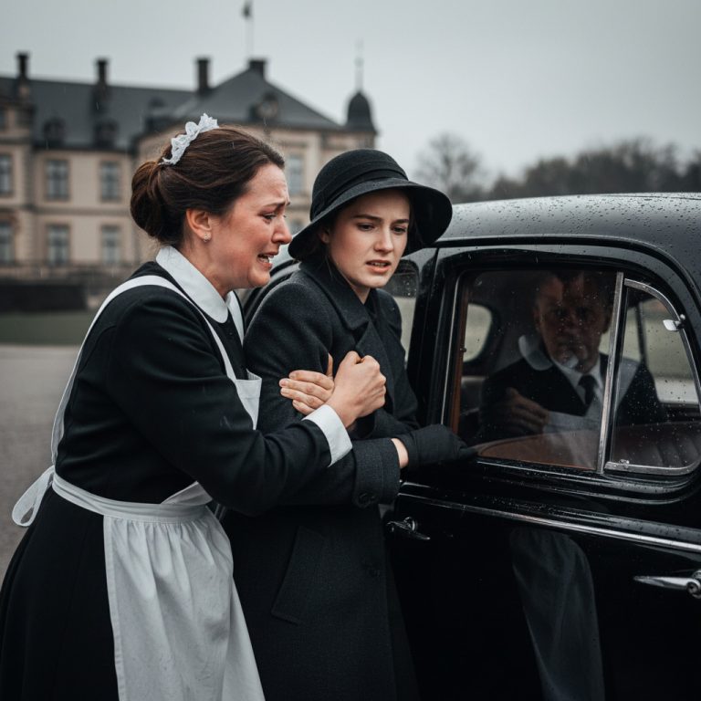 No arranques” — gritó la sirvienta….. “No arranques, tu esposo cortó los frenos”, gritó la sirvienta a la millonaria.