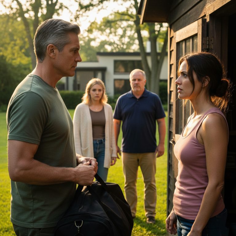 Al visitar a mi hija casada, descubrí que se estaba quedando en una caseta de jardín con 40 °C de calor. ¿El motivo? “No se permite la entrada a extraños”. Me la llevé y, más tarde, sus suegros se quedaron completamente impactados…
