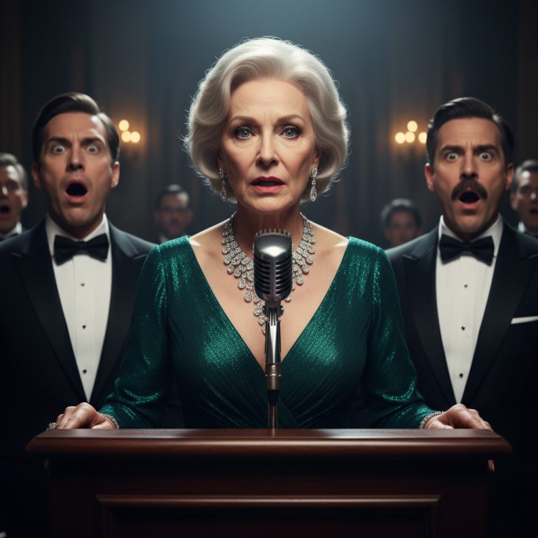 Mi nuera me llamó «anciana patética». Mi propio hijo asintió. No discuti. Acabo de tomar el micrófono y dije una frase.