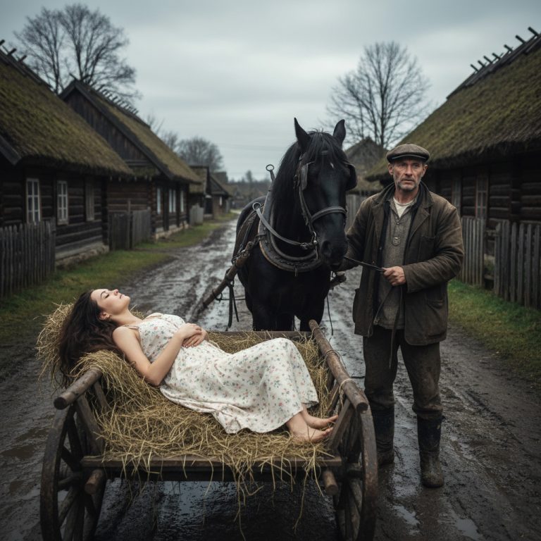 Siguiendo el consejo de su madre, el esposo llevó a la enfermiza esposa a un interior abandonado.y un año después regresó, por su propiedad.