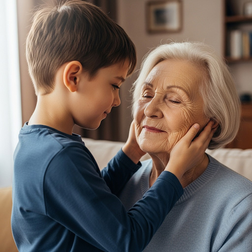 Cada tarde, al salir de la escuela, Tomás tomaba el mismo camino: cruzaba el parque, recogía una flor silvestre y llegaba al asilo con su mochila colgando de un hombro y el corazón lleno de paciencia. Era su ritual secreto.