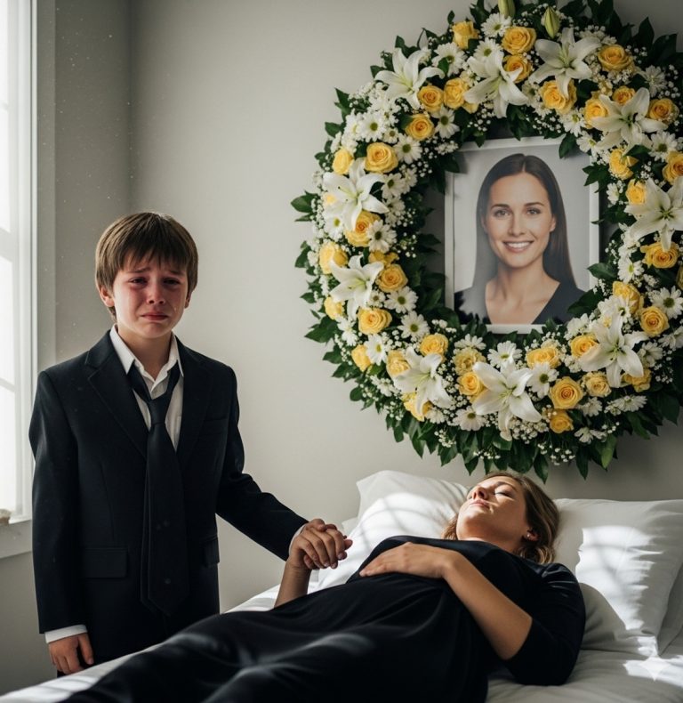 Una madre se ahogó y fue llevada a casa para su entierro, pero cuando cerraron el ataúd, su hijo de 5 años gritó de repente: “¡Mamá dijo que esa no es ella!”.