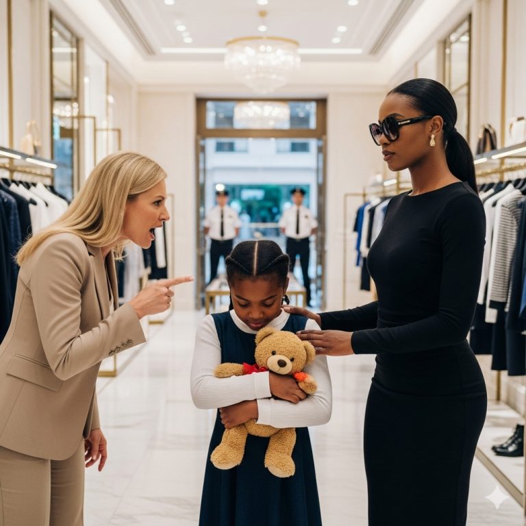 El gerente de una tienda de moda intenta intimidar a una chica negra — pero su madre aparece, haciendo que el gerente se arrepienta…