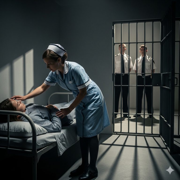 Una partera estaba examinando a una prisionera embarazada antes de dar a luz y vio algo extraño en su pie…