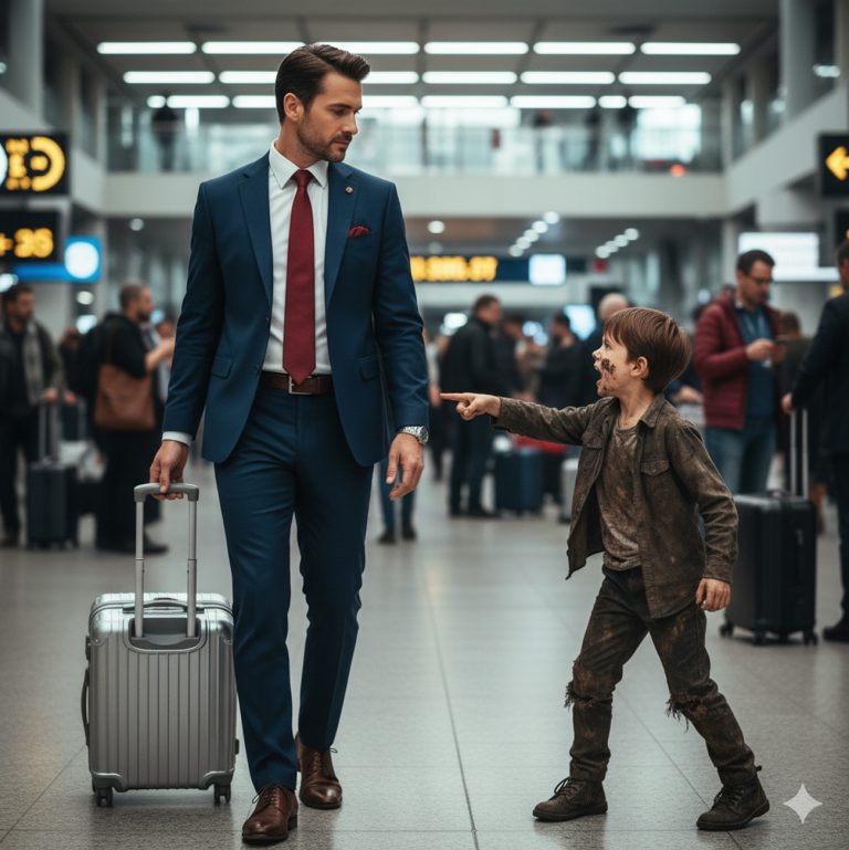 “¡No subas al avión! ¡Va a explotar!” – Gritó un niño sin hogar a un empresario rico, y la verdad dejó a todos sin palabras…