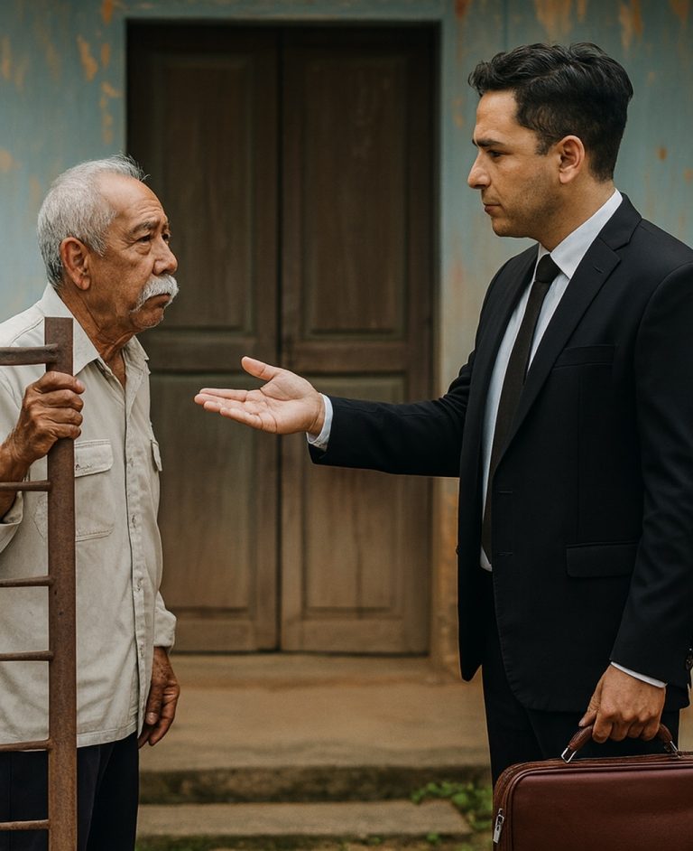 Hace treinta años, un hombre encontró una barra de hierro en la costa y la usó como tendedero; hoy un profesor llegó hasta su casa y, al revelar la verdad, lo dejó en silencio absoluto.
