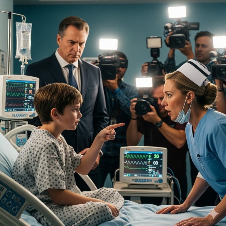 “¡No le crean! ¡Ella no es enfermera, ella es…” – Gritó un niño en el hospital al multimillonario, y la verdad dejó a todos impactados…