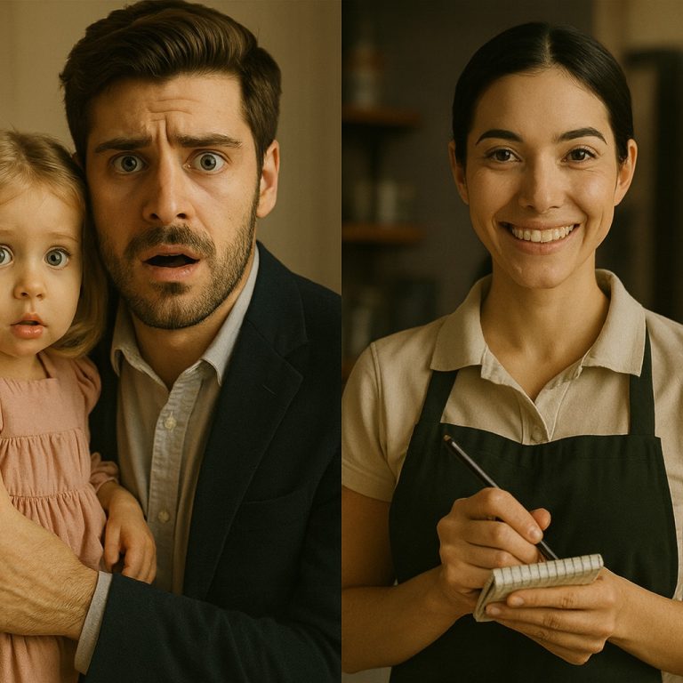 “¡Papá, esa mesera se parece a mamá!” Las palabras golpearon a James Whitmore como una descarga. Giró bruscamente… y se quedó helado. Su esposa había muerto.