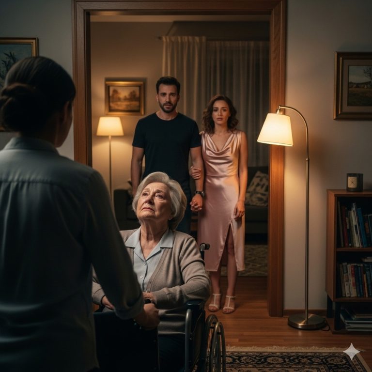 Mi esposo se había mudado con su amante. En silencio, llevé a mi suegra postrada en cama a su nuevo hogar y se la entregué. Antes de irme, dije algo que los dejó a ambos pálidos…