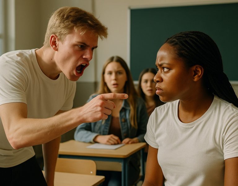 Bully Tries to Drag New Black Student Out of The Class. What She Did Next Shocked Everyone…