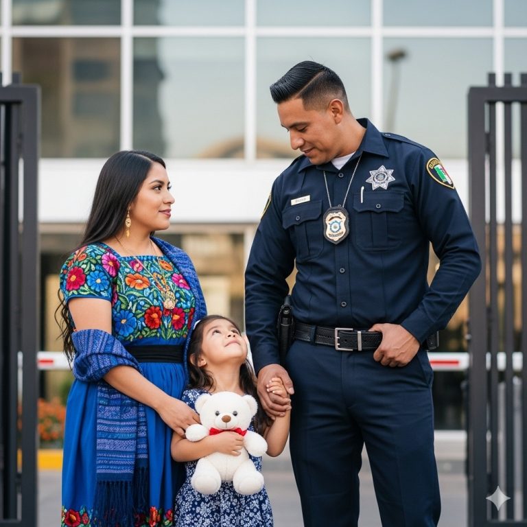 “¿Podrías ser mi esposo… sólo por hoy?” susurró una compañera de oficina al guardia de seguridad del edificio. Sus ojos, llenos de ansiedad, lo miraban suplicantes mientras veía llegar inesperadamente a sus familiares… y el final de todo comenzó ahí.