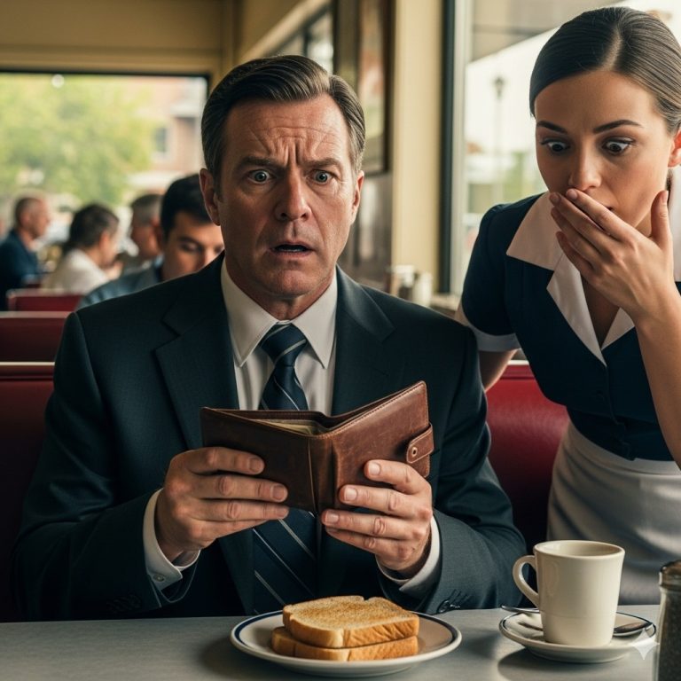 “SRA., ¿POR QUÉ ESTÁ LA FOTO DE MI MADRE EN SU CARTERA?” La camarera vio la foto de su madre en la billetera del millonario.