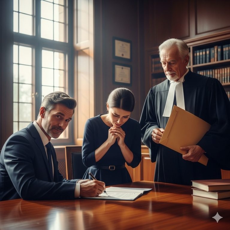 ¡Firmó los papeles del divorcio burlándose de mí! Entonces el juez leyó en voz alta el testamento de mi padre…