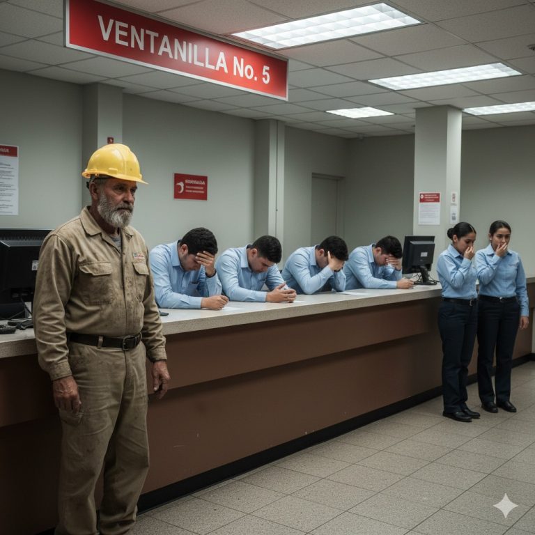 Obrero de la construcción entra al banco para retirar 500 pesos – todos se tapan la nariz con fastidio, pero al escuchar la verdad, la sala queda en silencio