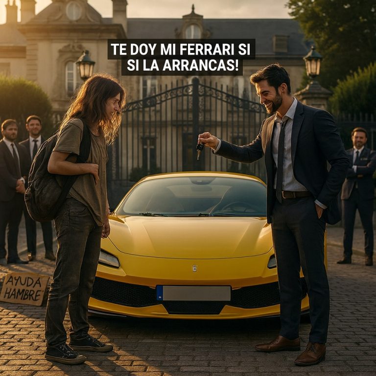 “TE DOY MI FERRARI SI LA ARRANCAS!” El Millonario Humilló A La Chica Sin Techo Pero Al Final Calló