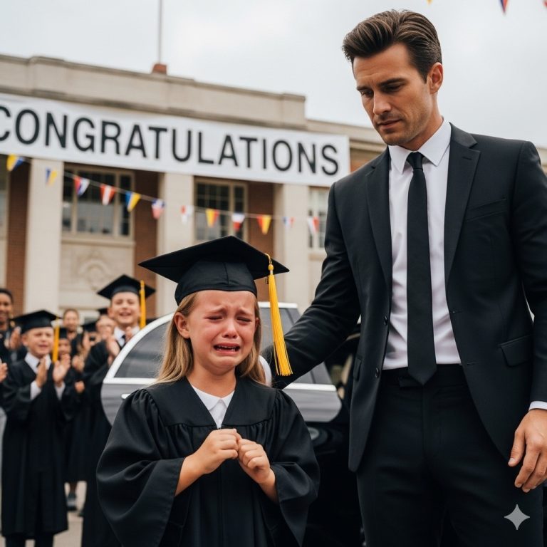 Una Pequeña Niña Pobre Le Pide a un Millonario que sea su Papá en la Graduación, y lo que Él Hace…