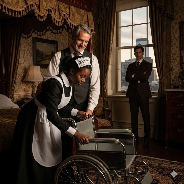 Un multimillonario regresa a casa sin avisar… y queda atónito al ver lo que su empleada doméstica hace por su padre…