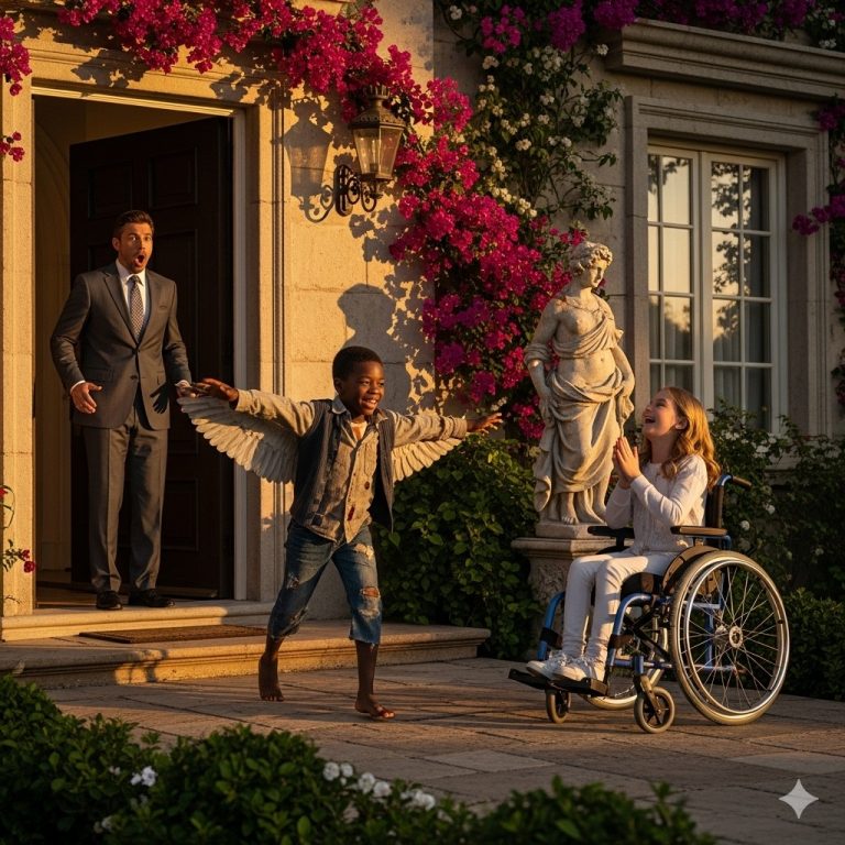 Un multimillonario encuentra a un niño negro sin hogar bailando para su hija paralítica… ¡Lo que sucede después te sorprenderá!