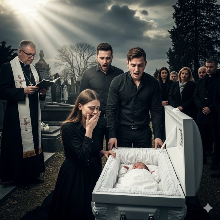 “Estaba a punto de e/n/t/e/r/r/a/r a su bebé—Entonces un llanto salió del ataúd”…