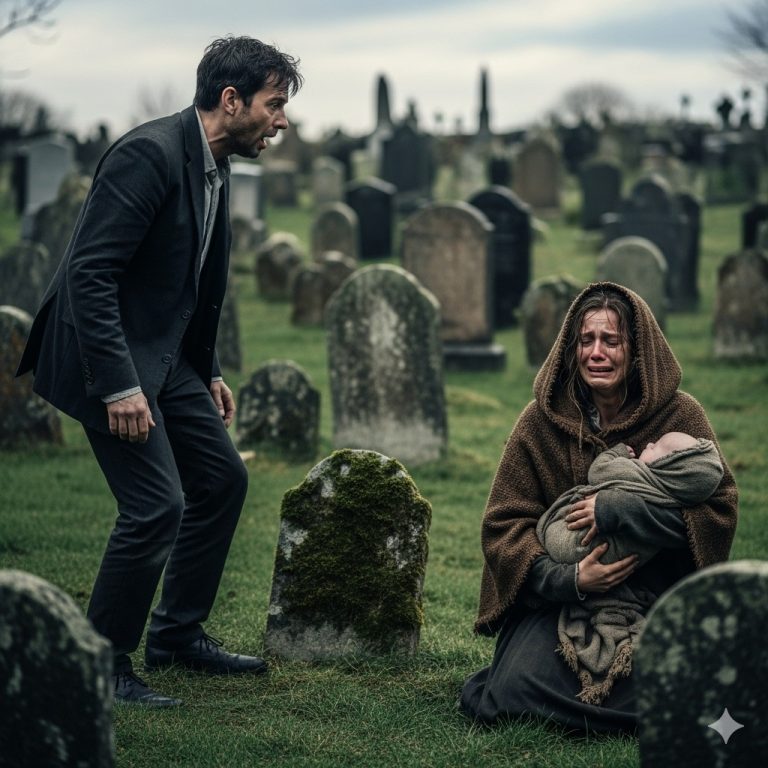 Un millonario le dio 350 dólares a una mendiga para que comprara comida para su hijo. A la mañana siguiente, la vio en la tumba de su amada, que había muerto 23 años atrás…